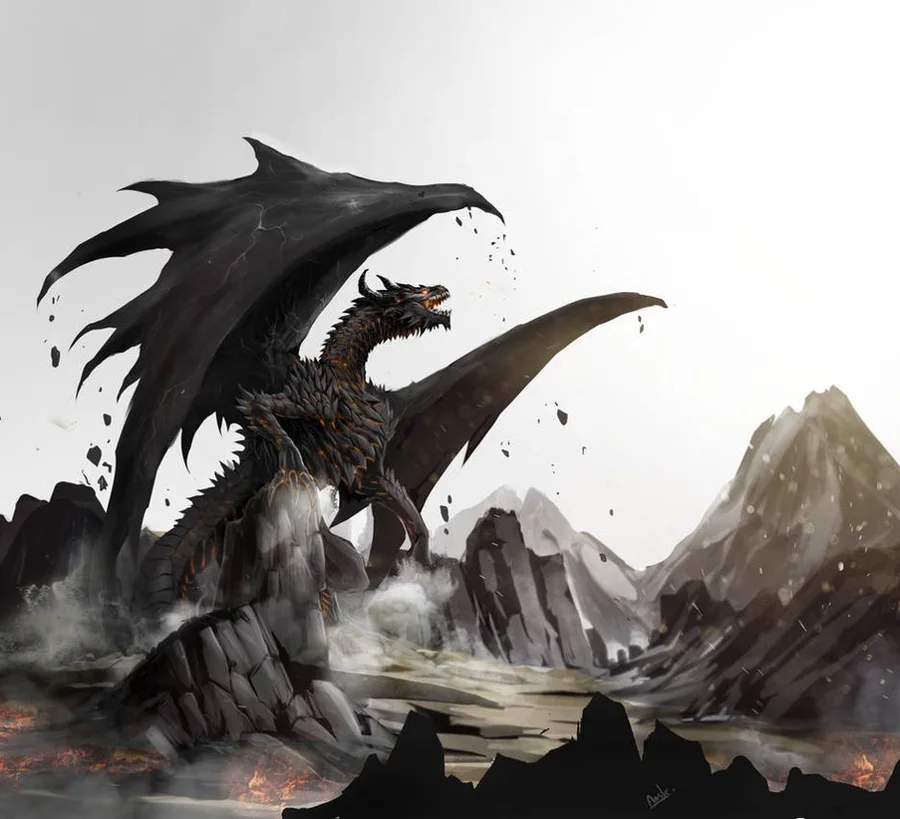 Ancalagon — Ancalagon reference illustration · via Elfenomeno; artist attribution unverified