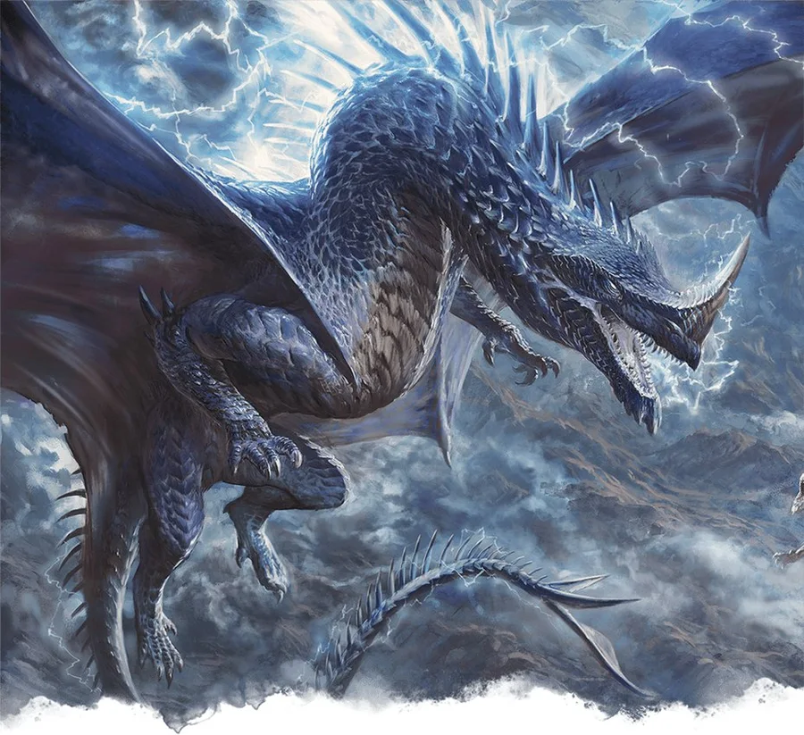 Blue dragon — Adult blue dragon illustration · © Wizards of the Coast · D&D Beyond