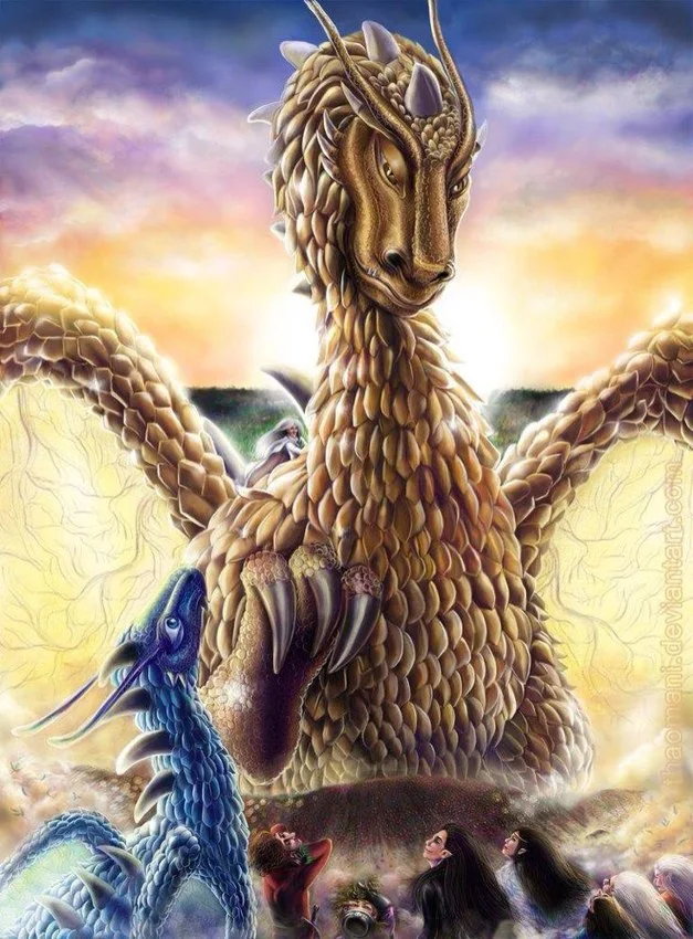 Glaedr — John Jude Palencar · Glaedr / Brisingr cover illustration · reference via Pinterest