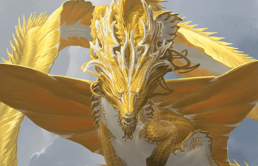 Gold dragon — Alexander Ostrowski · ancient gold dragon · © Wizards of the Coast