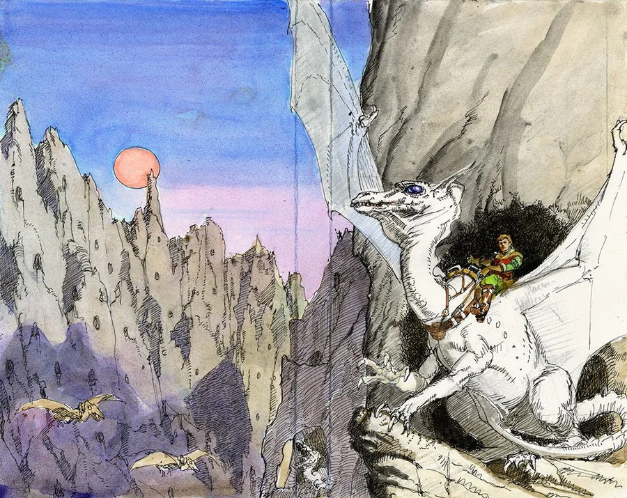Ruth — Michael Whelan · The White Dragon (1978) · via the artist’s Mastodon post