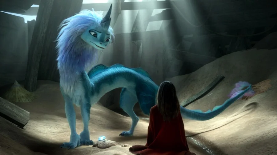 Sisu — Raya and Sisu film still · © Disney · official Disney Movies image